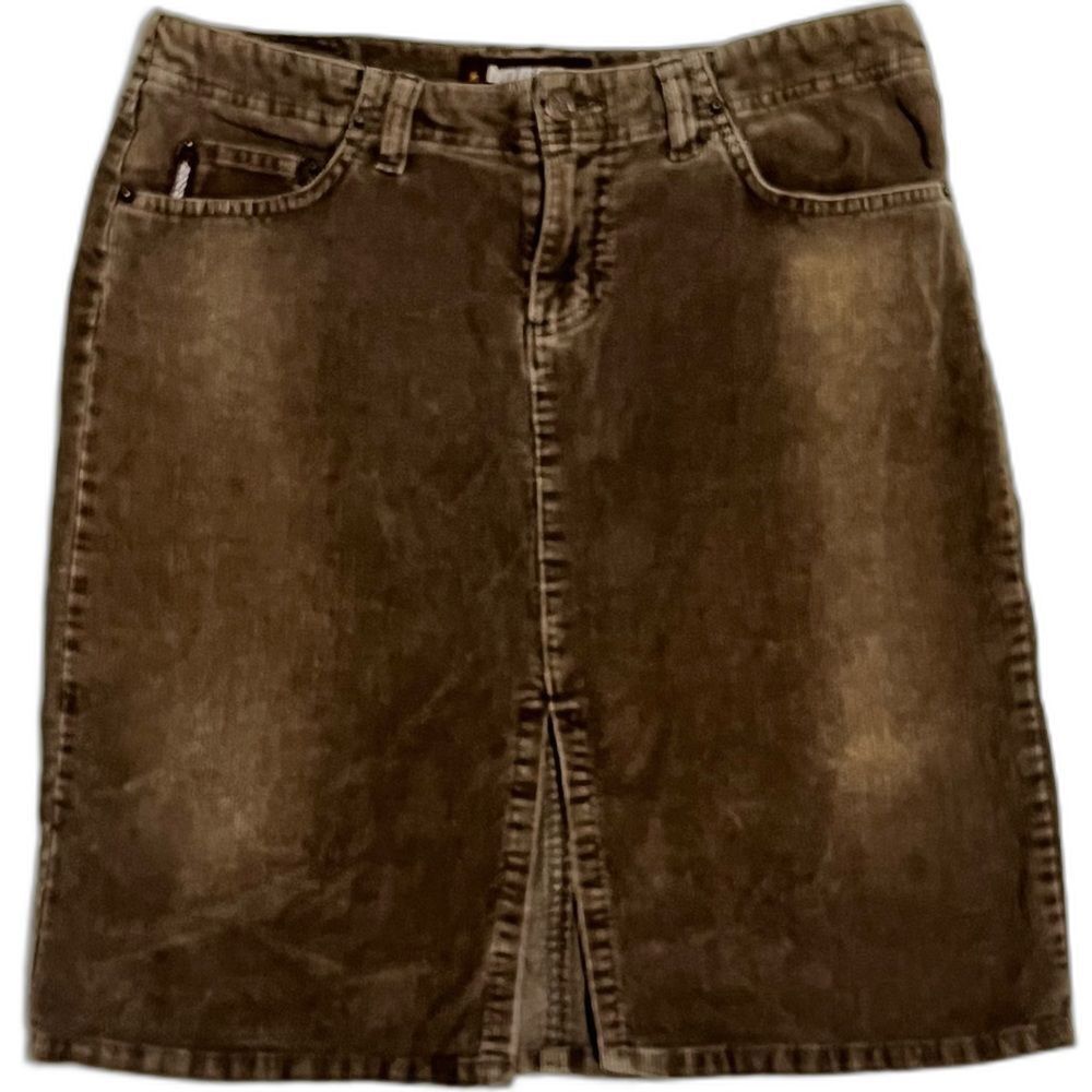 Bongo Jeans Brown Corduroy Hipster Skirt with Pockets Women’s Size 7 - Picture 1 of 14